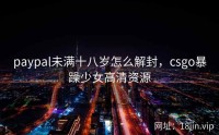 paypal未满十八岁怎么解封，csgo暴躁少女高清资源