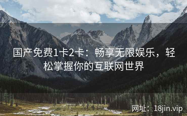 国产免费1卡2卡：畅享无限娱乐，轻松掌握你的互联网世界