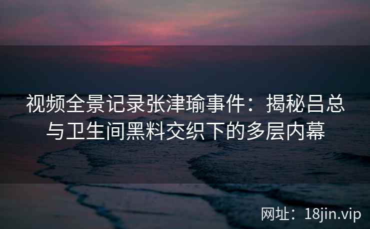 视频全景记录张津瑜事件：揭秘吕总与卫生间黑料交织下的多层内幕