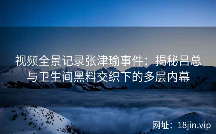 视频全景记录张津瑜事件：揭秘吕总与卫生间黑料交织下的多层内幕